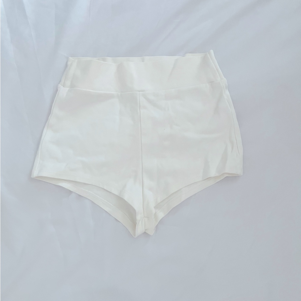 White booty shorts size small